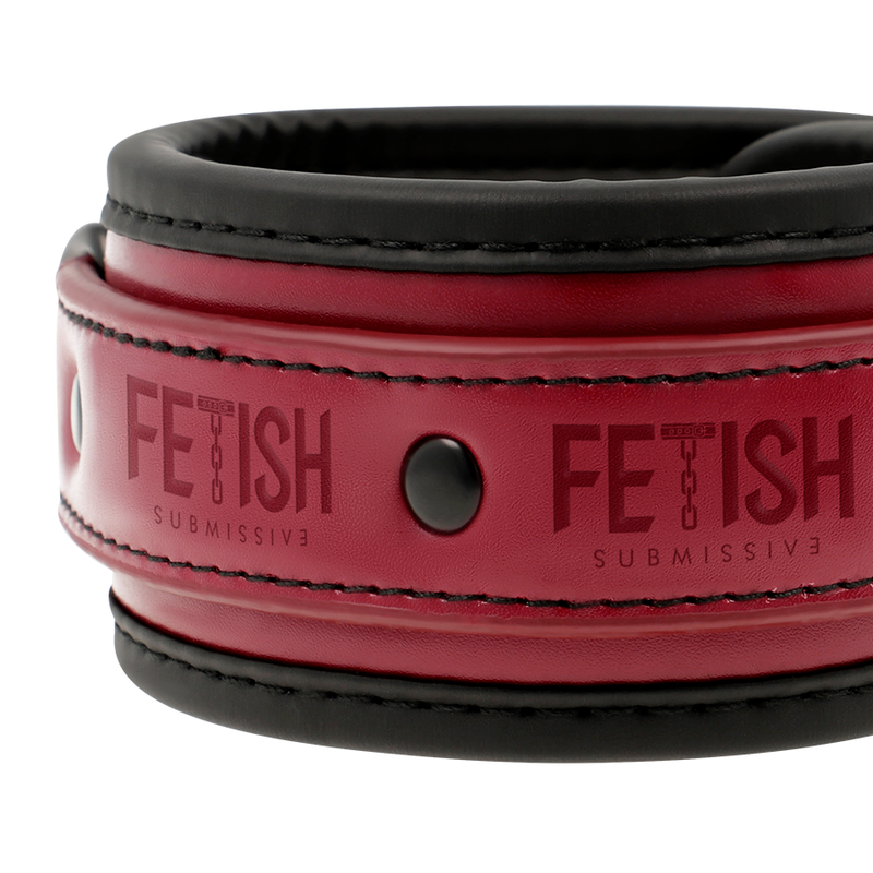 FETISH SUBMISSIVE DARK ROOM - ANKLE CUFFS MADE OF VEGAN LEATHER WITH NEOPRENE LINING