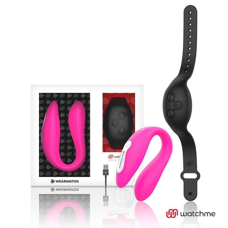 WEARWATCH - WATCHME DUAL TECHNOLOGY VIBRATOR FUCHSIA/JET BLACK
