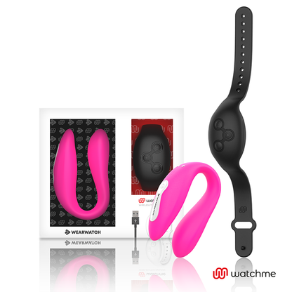 WEARWATCH - WATCHME DUAL TECHNOLOGY VIBRATOR FUCHSIA/JET BLACK