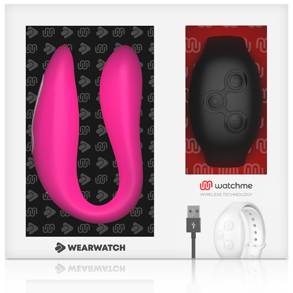 WEARWATCH - WATCHME DUAL TECHNOLOGY VIBRATOR FUCHSIA/JET BLACK