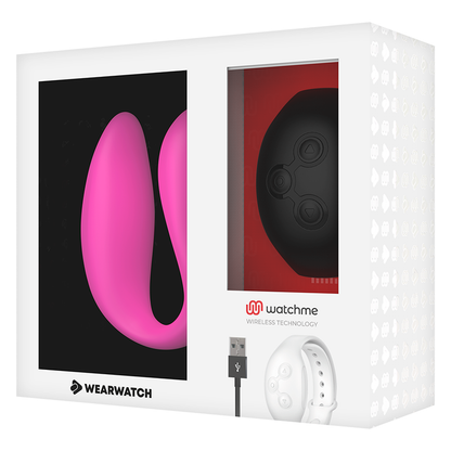 WEARWATCH - WATCHME DUAL TECHNOLOGY VIBRATOR FUCHSIA/JET BLACK