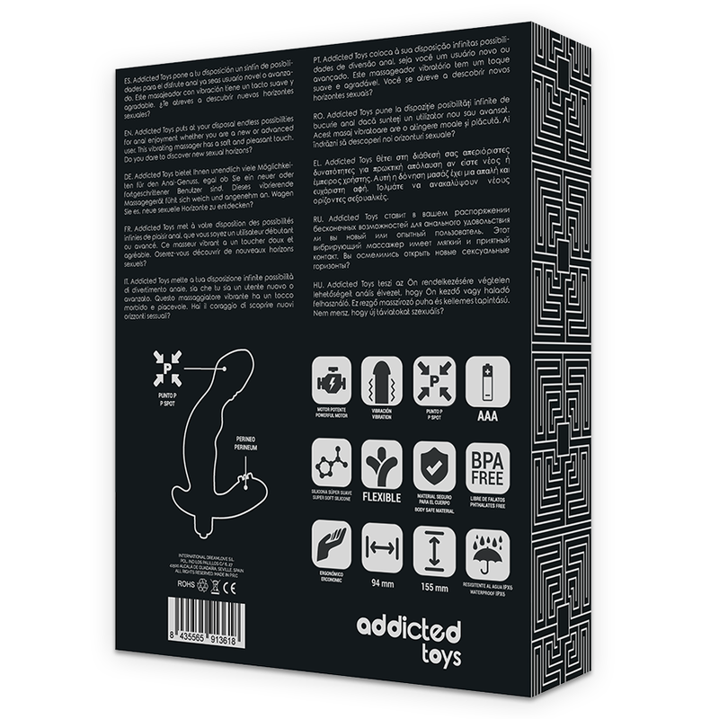 ADDICTED TOYS - ANAL STIMULATOR PROSTATE REALISTIC P-SPOT VIBE MADE OF SILICONE